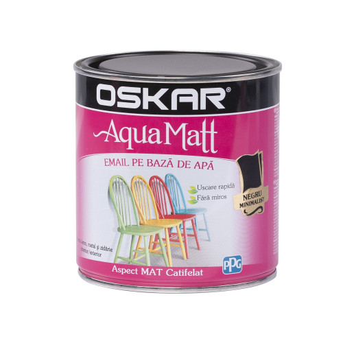 Oskar Aqua Matt email negru minimalist 0.6L