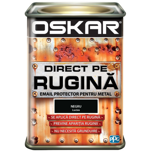 Oskar rugina email negru lucios 0.5L