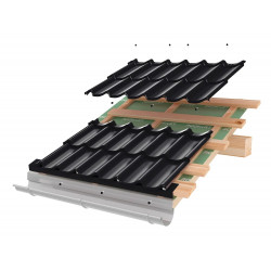 Tigla metalica bimodulara RoofArt Umbrella, 730 x 1180 x 0.5 mm